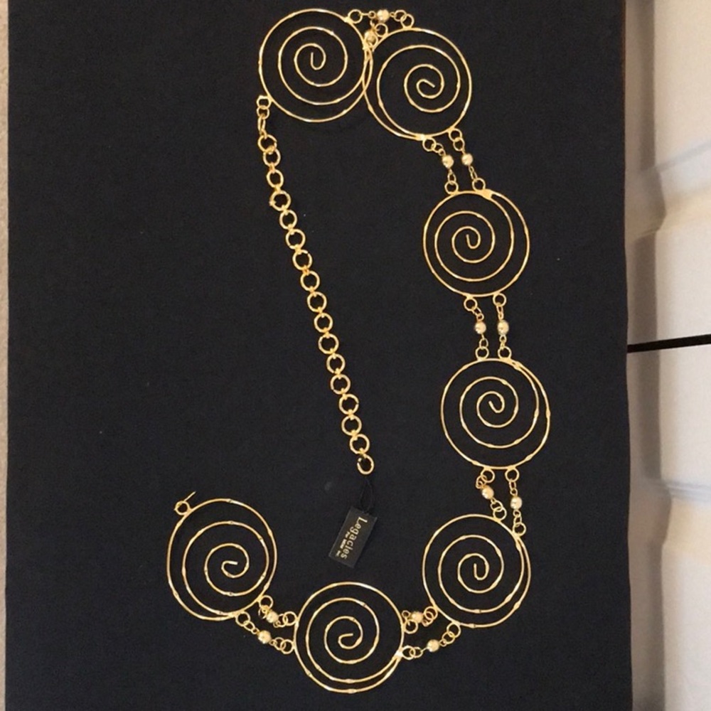 GOLD SWIRL ADJUSTABLE CHAIN LINK BELT. NEW WITH TAG - Picture 3 of 3